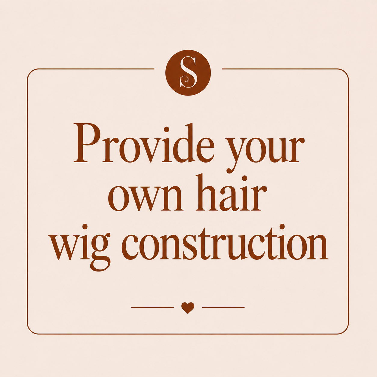 Provide Your Hair Wig Construction Service