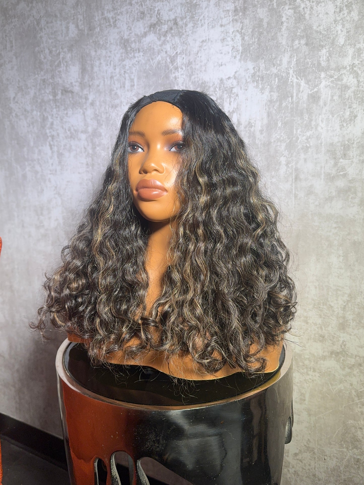 Raw Indian Curly U-Part (Ready-To-Ship) Size 21” Circumference