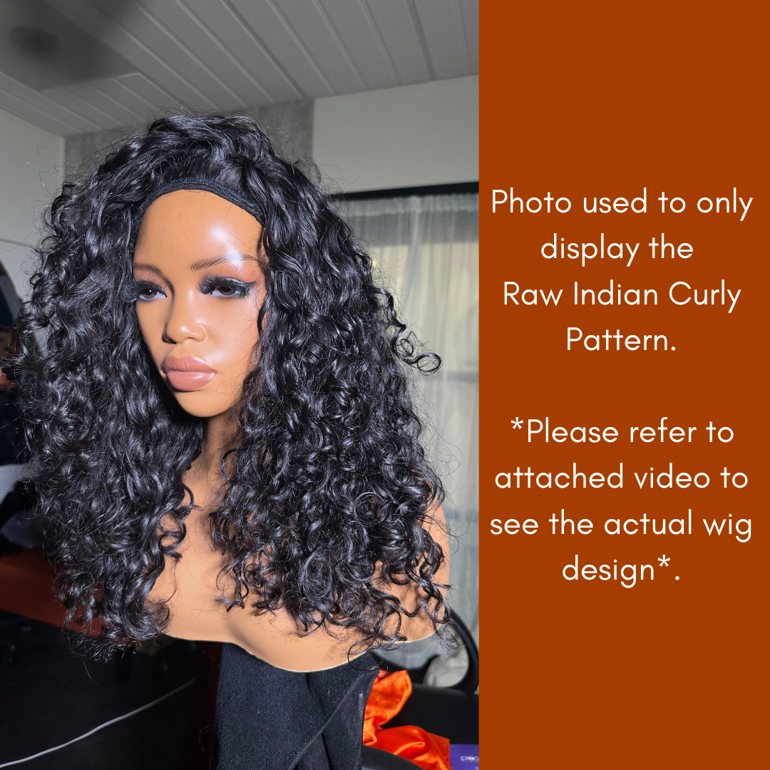 Build A (Raw Indian Curly) Custom U-Part Wig